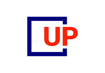 Initial Monogram Letter U P Logo Design Vector Template. UP Letter Logo Design
