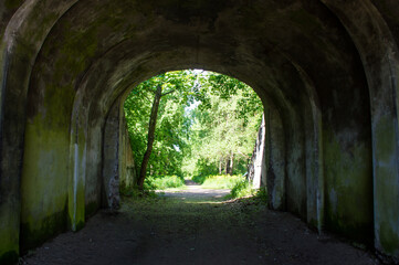 Fototapeta na wymiar old tunnel in the park