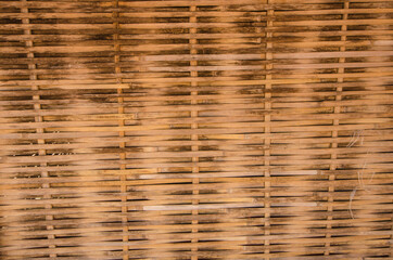 Details of woven bamboo skin pattern