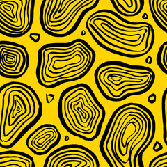 Seamless pattern. Abstract vector shape. Hand drawn illustration. Texture for print, textile, packaging.