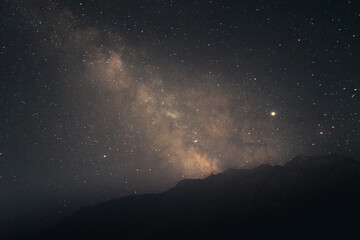 Milky Way galaxy in the night sky