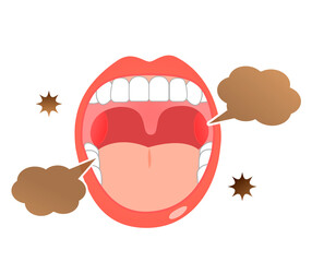 Bad breath dental care cough