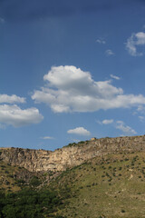 
Mountains against the blue sky in Armenia