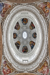 church interior ceiling fresco old