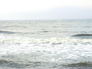 Sea beach with waves