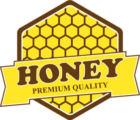 Honey vector label
