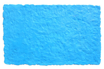 Blue plasticine texture frame background. Modeling clay material pattern..