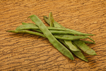 Green bean heap for cooking