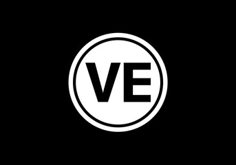 Initial Monogram Letter V E Logo Design Vector Template. V E Letter Logo Design