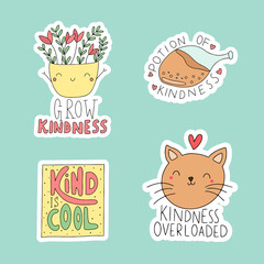 Set of Cute funny clipart vector illustration. Can be used for children book, scrapbooking, stickers, other. Concept for children print.