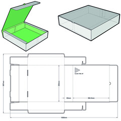  Postal Delivery Box and Die-cut Pattern. The .eps file is full scale and fully functional. Prepared for real cardboard production.