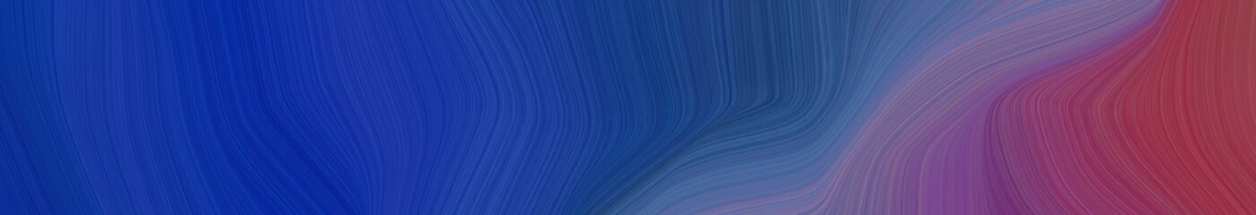 landscape banner with waves. curvy background illustration with dark slate blue, antique fuchsia and steel blue color