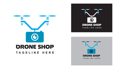 Drone Shop Logo Design Template- Flat Logo Design- Minimalist Logo- Drone Shop Logo For Drone Company And Other Company.