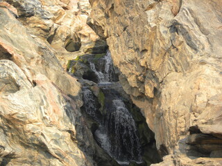 River flowing through granite rocks