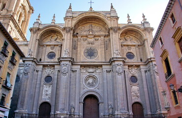 Fototapeta na wymiar Cathedral of Incarnation in Granada city. Andalusia, Spain.