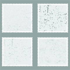 Postage stamps in grunge style. Set of textured postmarks . vector collection of vintage post marks.