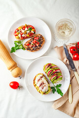 Toast with poached egg and avocado