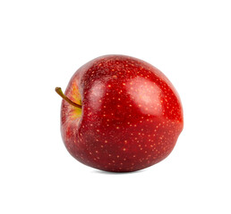 Red ripe apple fruit isolated on white background with clipping path