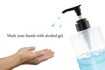 Wash hands with alcohol gel every time. To protect yourself from the Covid-19 virus.