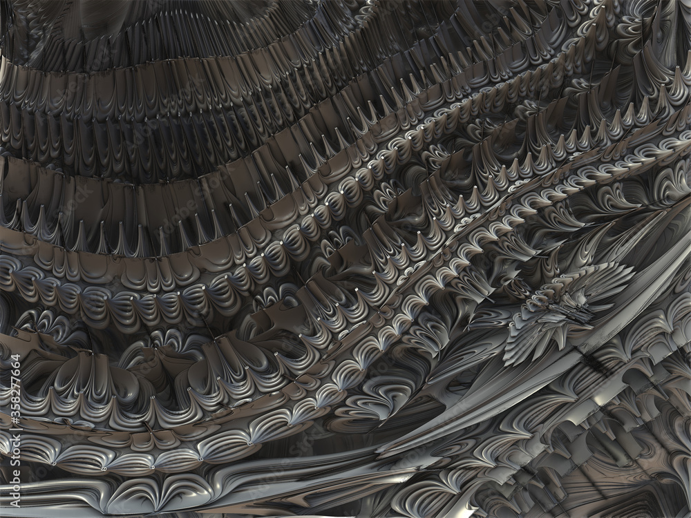 Aufkleber abstract meditative color fractal background. 3d rendering