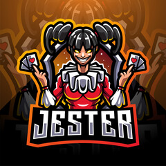 Jester esport mascot logo design © Visink.art