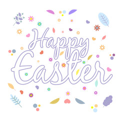 God gives people hope. The Bible, the word of God. Christianity. The number of believers is growing. Lettering Happy Easter. Bible study concept. Colorful vector illustration
