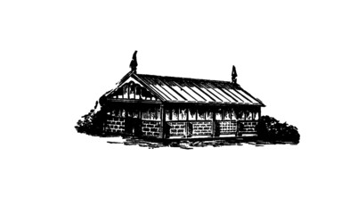 Fototapeta premium Vector Farm Building