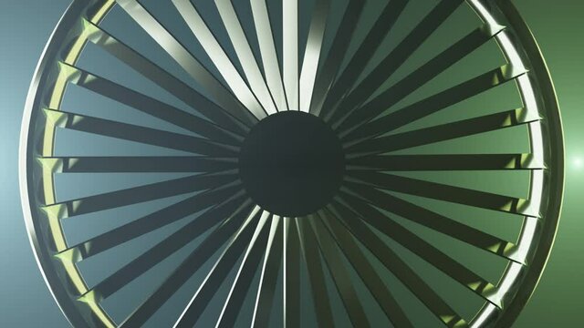 Rotating fan blades in industrial 