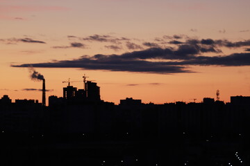 sunrise, city, nature, clouds, flowers