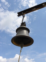 Black color iron temple bell