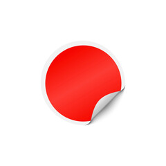 Vector red round sticker