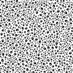 Black dots, doodle, seamless 3