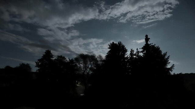 Clauds pssing by Full Moon Timelapse