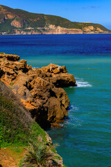 Mediterranean sea coast of Tipasa, a colonia in Roman province Mauretania Caesariensis, nowadays...