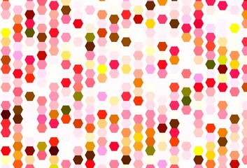 Light Green, Red vector layout with hexagonal shapes.