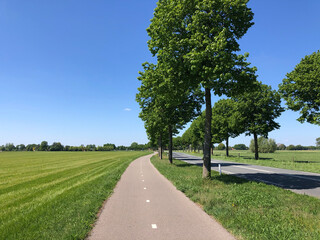Road and bicycle path around Zelhem