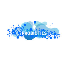 Probiotics bacteria logo. Simple flat style trend modern logotype graphic design isolated on white background.