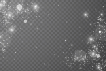 White glowing light explodes on a transparent background