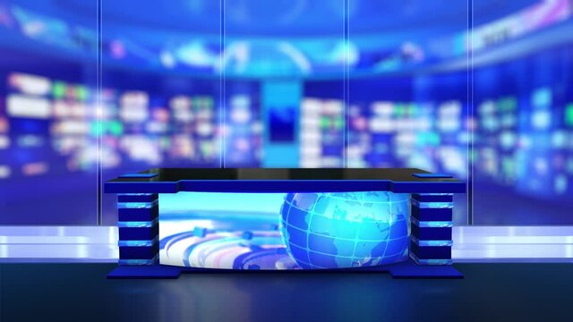 3d virtual news studio green screen background	