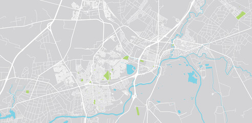 Urban vector city map of Vereeniging, South Africa.