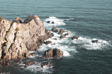 clifts in front of sea