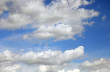 blue sky with several white clouds ideal as a background