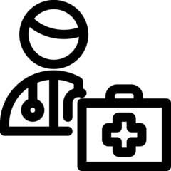 medical personnel doctor icon vector for web and apps