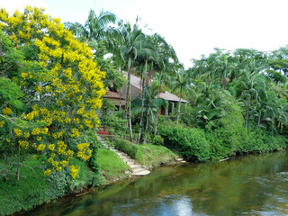 Hermosa casa en medio de la naturaleza en Morretes, Paraná, Brasil.