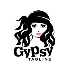 Modern beautiful gypsy logo.Vector illustration.