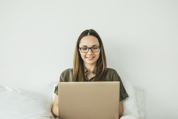 Girl working on laptop