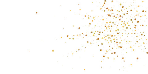 Gold stars random luxury sparkling confetti. Scatt
