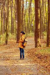 Fototapeta premium Hipster girl in a park