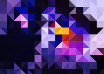 Fototapeta premium Abstract Colorful Geometrical Artwork,Abstract Graphical Art Background Texture,Modern Conceptual Art,Synthwave Aesthetic Poster Print,3D Rendering