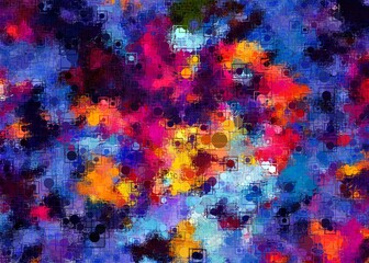 Abstract Colorful Geometrical Artwork,Abstract Graphical Art Background Texture,Modern Conceptual Art,Synthwave Aesthetic Poster Print,3D Rendering